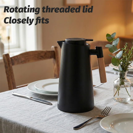 2PCS 1000ml Large Capacity Coffee Pot with Handle Thermal Durable Sealing Lid