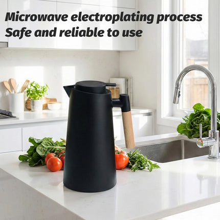 2PCS 1000ml Large Capacity Coffee Pot with Handle Thermal Durable Sealing Lid