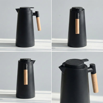 2PCS 1000ml Large Capacity Coffee Pot with Handle Thermal Durable Sealing Lid