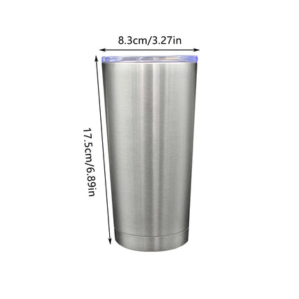 Double Wall Stainless Steel Insulated Coffee Tea Beer Travel Mug Home Office Cup