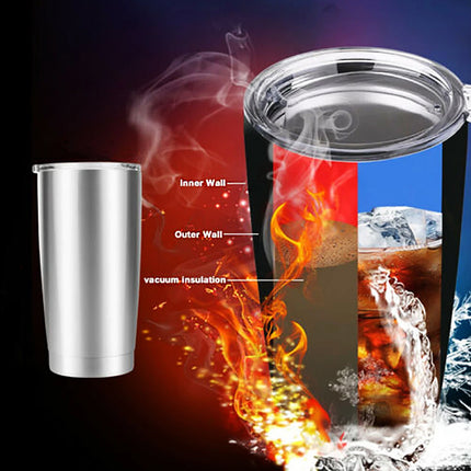 Double Wall Stainless Steel Insulated Coffee Tea Beer Travel Mug Home Office Cup
