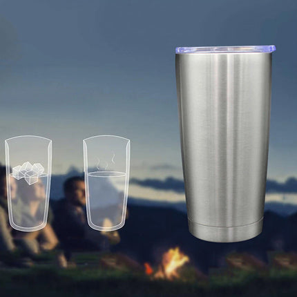 Double Wall Stainless Steel Insulated Coffee Tea Beer Travel Mug Home Office Cup