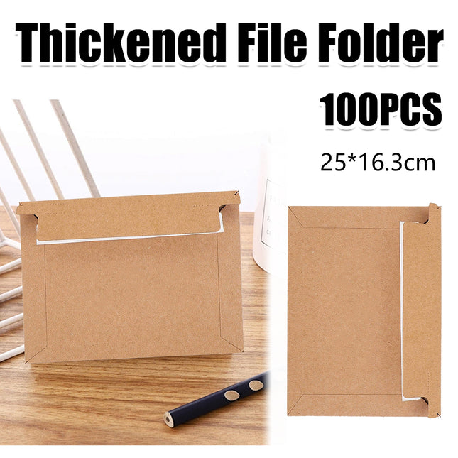100PCS Waterproof Thickened File Envelopes Self Seal for Office School Document