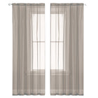 2PCS Solid Color Window Curtains Semi Shading Sheer Drapes Room Divider Use