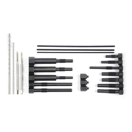 Glow Plug Removal Tool Set 22PCS Diesel Electrode Extractor Thread Repair Kit