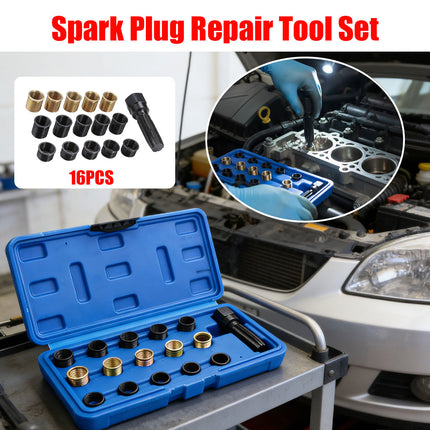 16PCS Car Spark Plug Repair Tool Set High Quality for Automotive Engine Tune Up