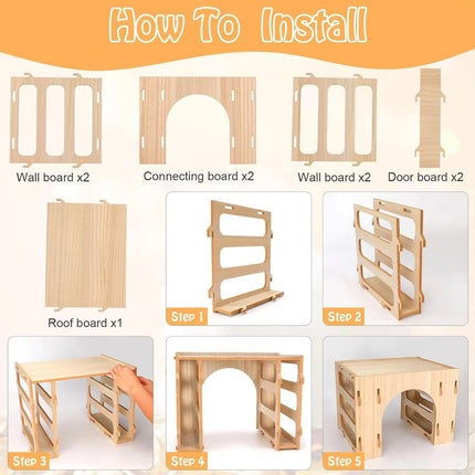 3 in 1 Hay Handmade Pet Feeder Universal Model for Small Animals Easy to Clean