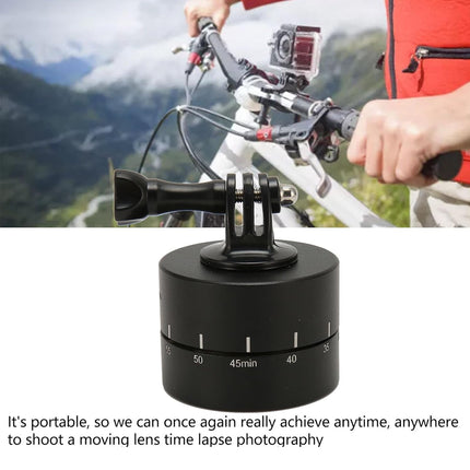 Action Camera 360° Rotating 60/120min Time Lapse Timer Tripod Head Adapter Gopro