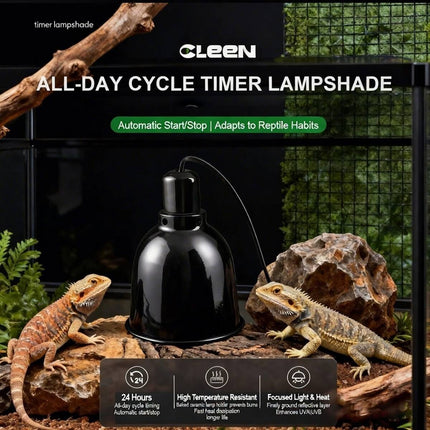 Timed Reptile Heat and UVB Basking Lamp for Turtle Lizard Bearded Dragon Tank