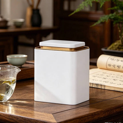 Metal Storage Tin Box Set Square Containers with Lid 5 Pack 2 Sizes