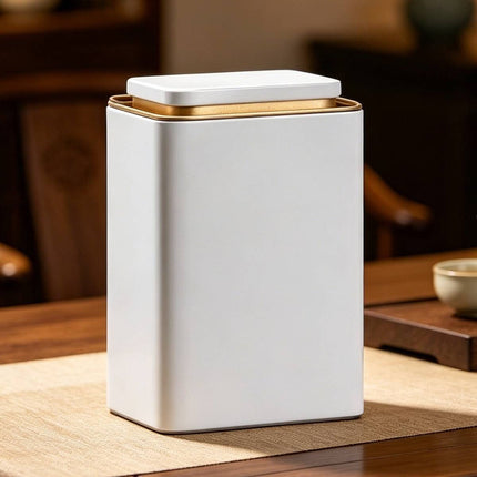 Metal Storage Tin Box Set Square Containers with Lid 5 Pack 2 Sizes