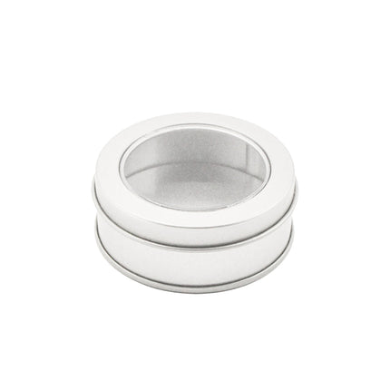 Round Tin Storage Boxes 30pcs Clear Window Lid for Craft Jewellery DIY
