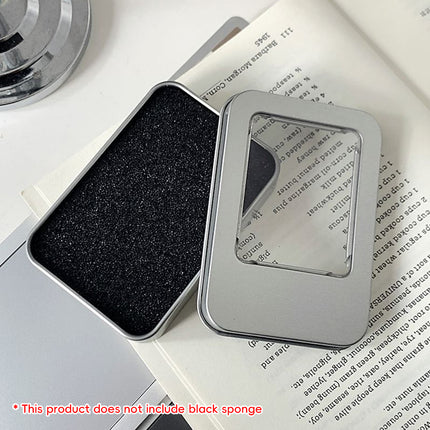 10PCS Tin Box Connected Flip Top With Clear Window for Small Item Storage Use