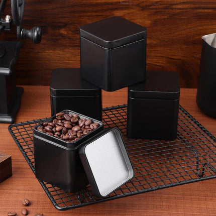 5-Pack Mini Square Tin Storage Box Small Metal Canisters for Home Travel Gift