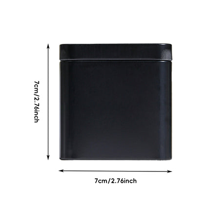 5-Pack Mini Square Tin Storage Box Small Metal Canisters for Home Travel Gift