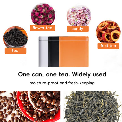 5-Pack Mini Square Tin Storage Box Small Metal Canisters for Home Travel Gift