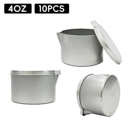 10Pcs Pour Spout Candle Tin Can 40oz For Soy Wax Melts Storage Craft Gift Use