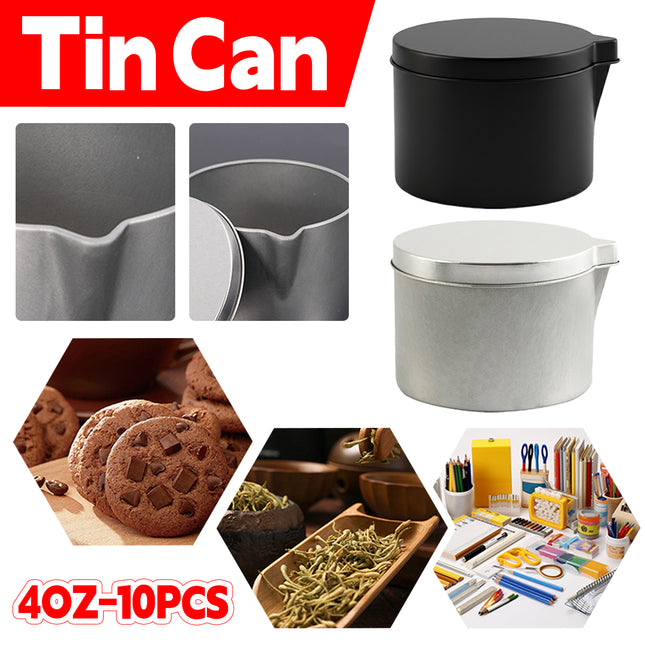 10Pcs Pour Spout Candle Tin Can 40oz For Soy Wax Melts Storage Craft Gift Use