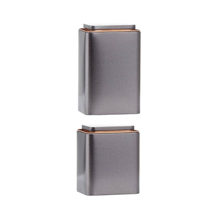 Square Metal Storage Containers with Lid Tinplate Boxes 5 Pack 2 Sizes
