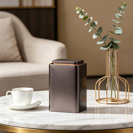 Square Metal Storage Containers with Lid Tinplate Boxes 5 Pack 2 Sizes