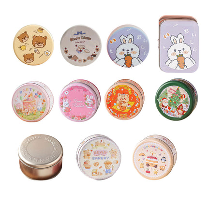 10PCS Cookie Tin Box Metal Biscuit Gift Box Candy Packaging Dragon Year Baking