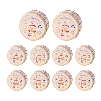 10PCS Cookie Tin Box Metal Biscuit Gift Box Candy Packaging Dragon Year Baking