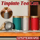 4PCS Tea Storage Container Portable Tea Sealed Jar Home Office Empty Tea Can
