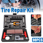 98PCS Tire Repair Tool Kit with Case for Car Truck Bike Motorcycle Tire Plug