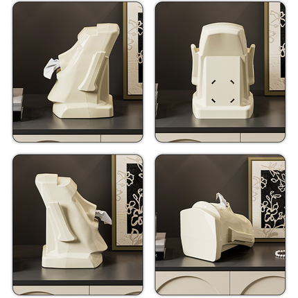 Statue Eyeglass Holder 3 in 1 Paper Towel Box Headphone Bracket Table Household