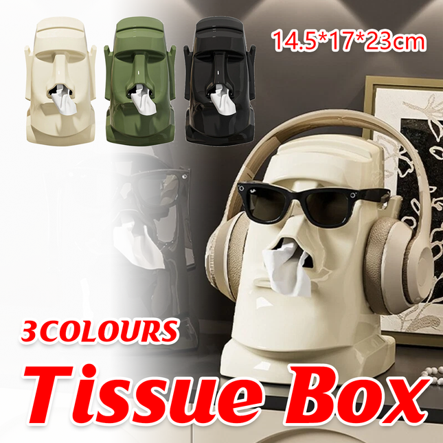 Statue Eyeglass Holder 3 in 1 Paper Towel Box Headphone Bracket Table Household