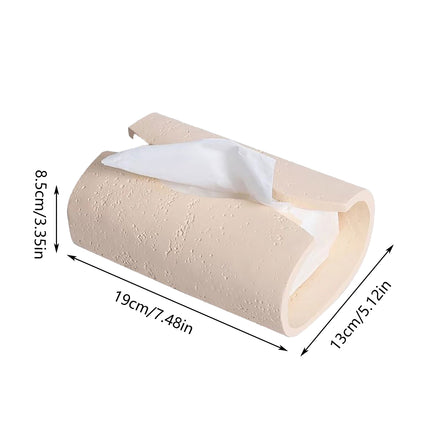 Natural Marble Tissue Box Travertine Wabi Sabi Living Room Tea Room Decor