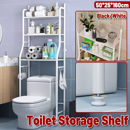 Bathroom Storage Shelf Metal Rack Space Saving Durable for Toiletries Towels