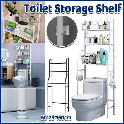 Bathroom Storage Shelf Metal Rack Space Saving Durable for Toiletries Towels