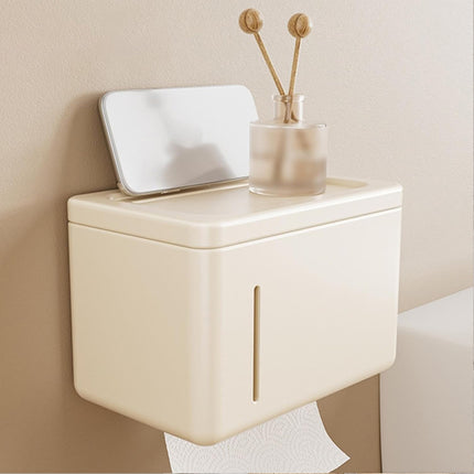 Suction Cup Tissue Holder Wall Mounted Tissue Box Paper Roll Dispenser Box