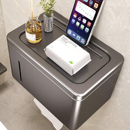 Suction Cup Tissue Holder Wall Mounted Tissue Box Paper Roll Dispenser Box