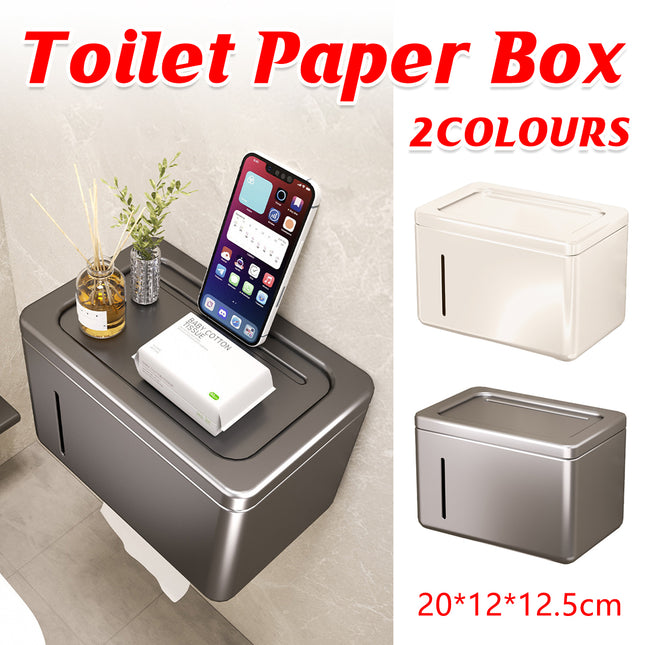 Suction Cup Tissue Holder Wall Mounted Tissue Box Paper Roll Dispenser Box