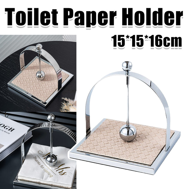 Stainless Steel Square Tabletop Tissue Holder for Kitchen Cafe Restaurant Decor