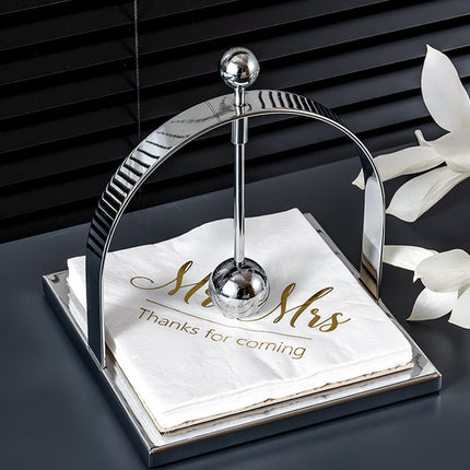 Stainless Steel Square Tabletop Tissue Holder for Kitchen Cafe Restaurant Decor