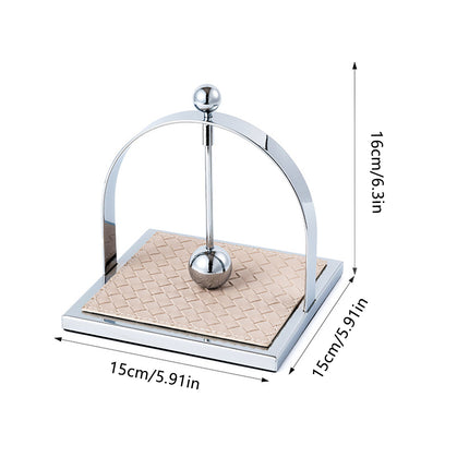 Stainless Steel Square Tabletop Tissue Holder for Kitchen Cafe Restaurant Decor