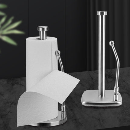 Stainless Steel Spring Paper Towel Holder for Restaurant Home Countertop Use