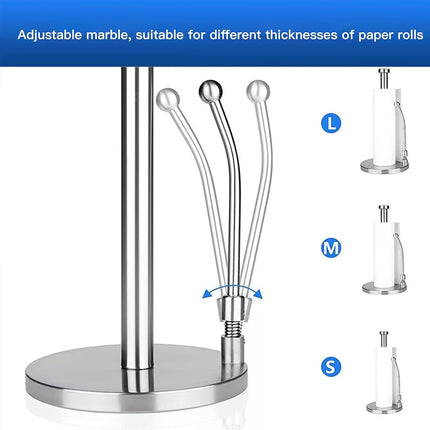 Stainless Steel Spring Paper Towel Holder for Restaurant Home Countertop Use