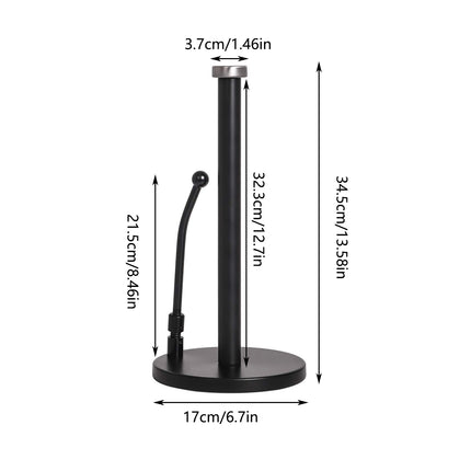 Stainless Steel Spring Paper Towel Holder for Restaurant Home Countertop Use