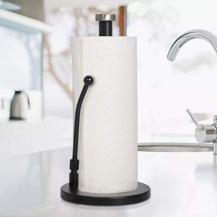 Stainless Steel Spring Paper Towel Holder for Restaurant Home Countertop Use
