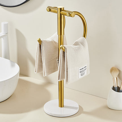 Stainless Steel Towel Rack with Marble Base for Bathroom and Toilet