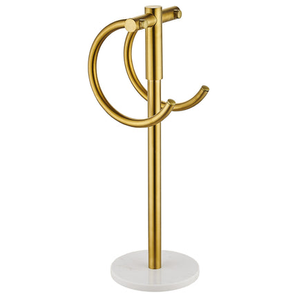 Stainless Steel Towel Rack with Marble Base for Bathroom and Toilet