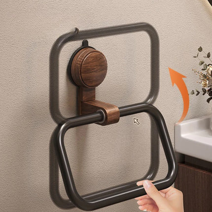 Suction Cup Towel Rack Wall mounted Bathroom Towel Circular Bath Towel Rack