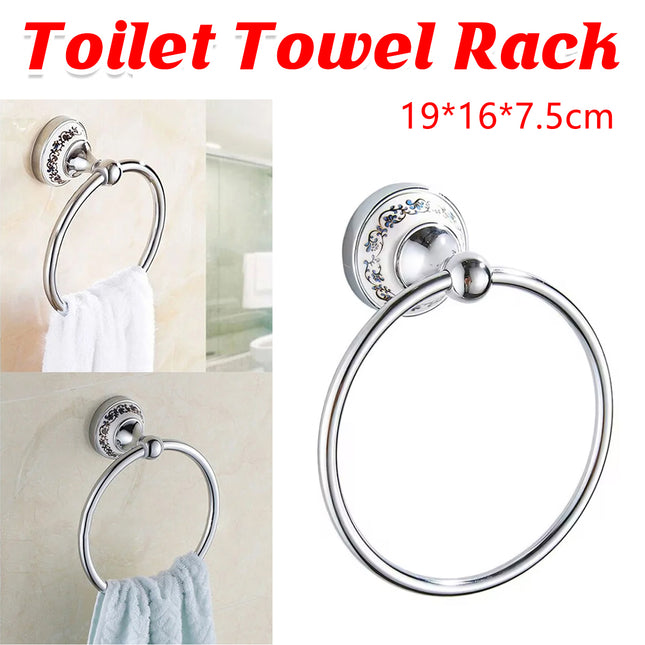 Towel Rack Wall Mounted Towel Hook Bathroom Accessories Hanger Storage Organizer