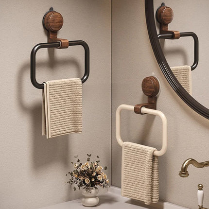 Suction Cup Towel Rack Wall mounted Bathroom Towel Circular Bath Towel Rack