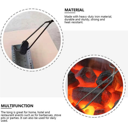 Barbecue Tongs Outdoor Camping Charcoal Fire Grill Tool for Cooking Picnic BBQ