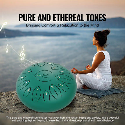 Ethereal Drum Factory 12inch Steel Tongue Drum Hand Disc Percussion Instrument